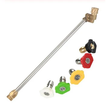 

High Pressure Washer Extension Rod Stainless Steel 5Angles M22 Quick Connect For Metric Pressure Washer, Hose, M22 Metric