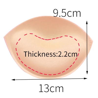 2 шт. 1 пара губчатой подкладки бюстгальтера с эффектом пуш-ап усилитель съемного бюстгальтера прокладки вставки чашки для женщин девочек Купальник бикини подкладка - Цвет: 1pair