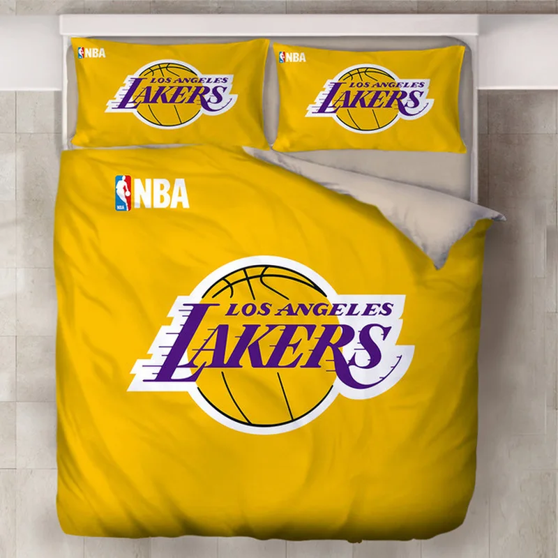

Europe and The United States Los Angeles Lakers 1.8m Bed Students Single Sanding Sheets Three Sets of Rockets Quilt Cover