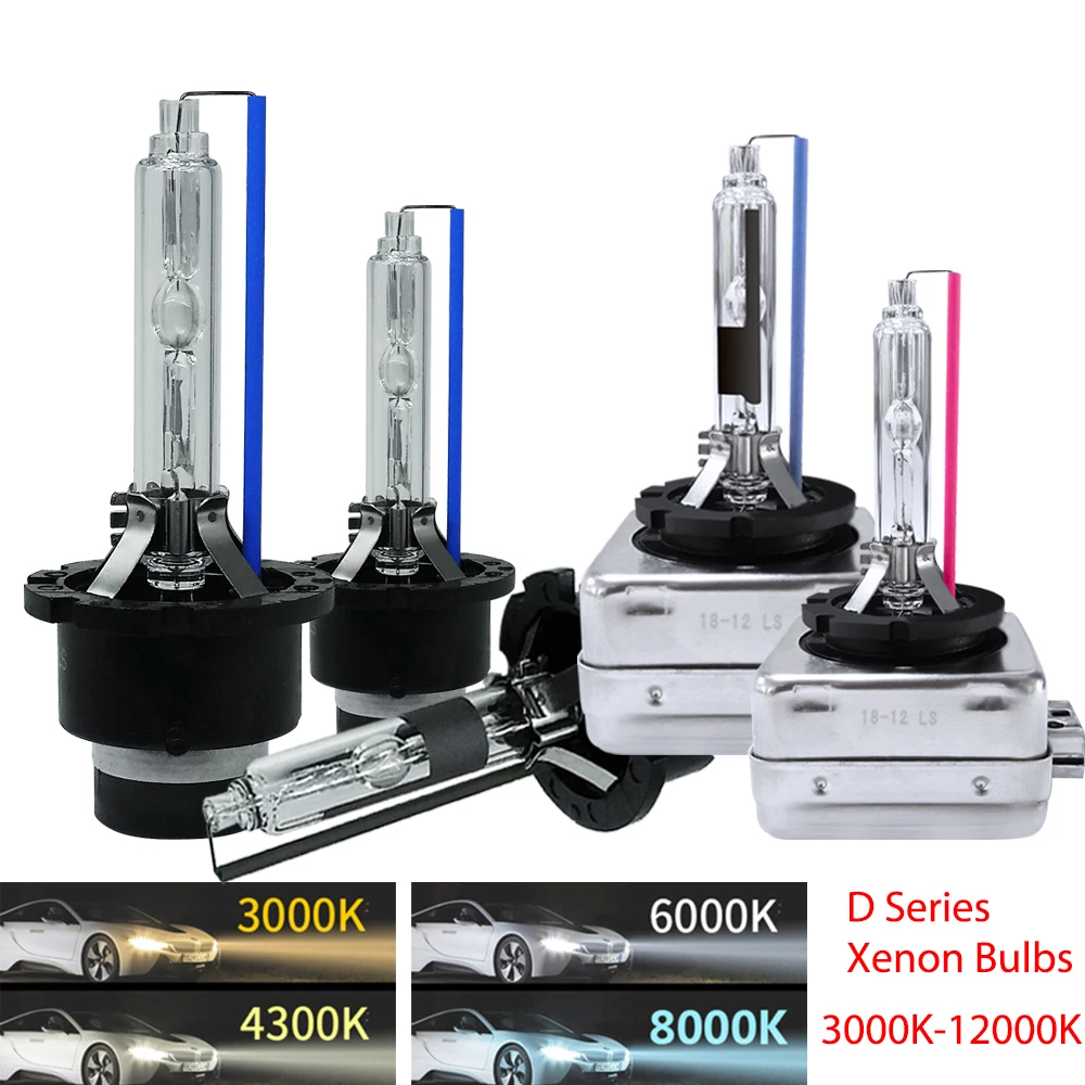 Sinoparcel D1S/D1R LED Bulbs - 6000K 35W High and Low Beam Xenon HID  Replacement Lights - Pack of 2