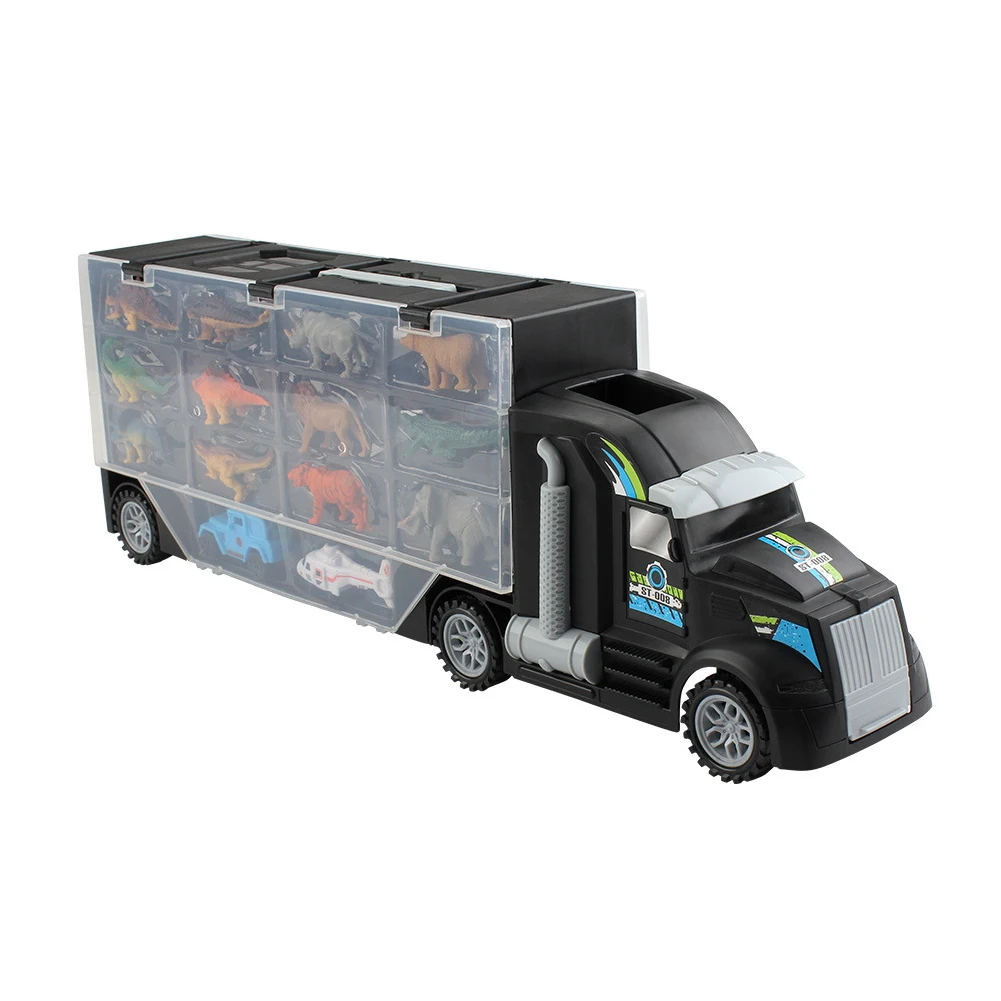Динозавр модель подарок игрушка автомобиль набор животных транспорт безопасный симулятор контейнер двухсторонний Перевозчик грузовики