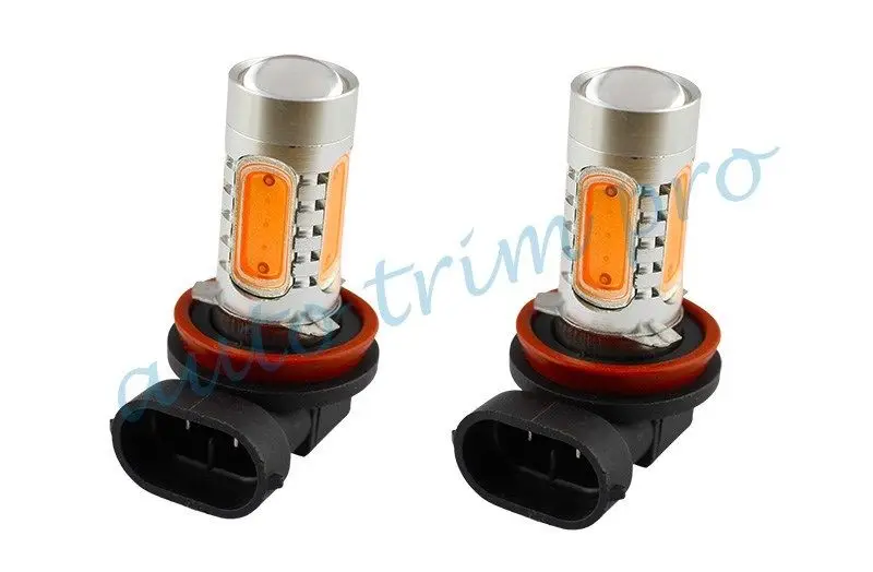  Auto Accessories H11 H8 LED Fog Light Foglight Driving 7.5W Bulbs Lamp Lens Projector Pink Purple C - 4000227306652