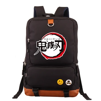 

2020 Hot Sale Man Cartoon Anime Demon Slayer Bags Big Casual Light Daypack Canvas Backpack School Travel Bags