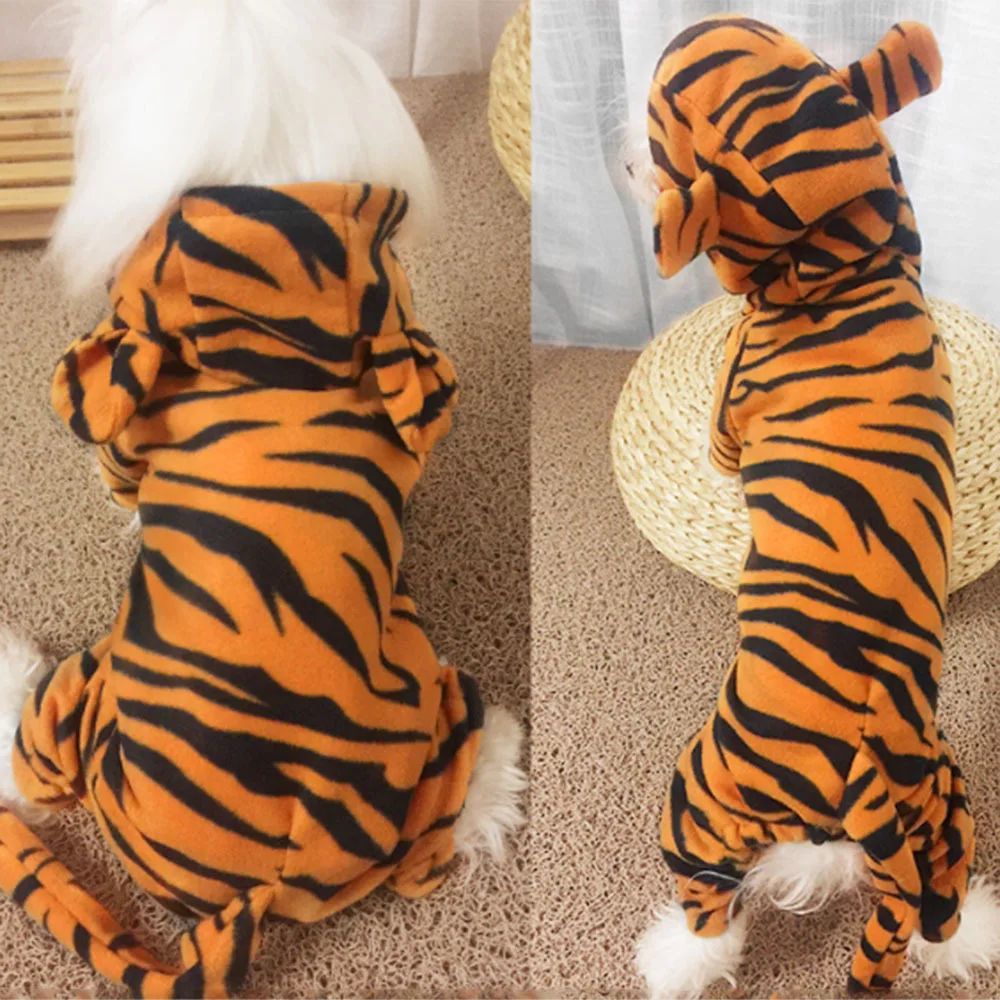 

New Arrival Pet Winter Dog Clothes Tiger Cosplay Cat Costume Cute Pets Jacket For Small Dog Cats Chichuchu Puppy Outfit