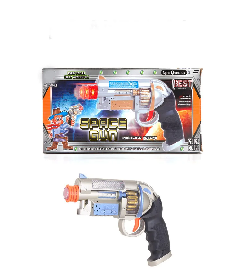 

Children Electric Sound And Light Toy Gun Boy Toy Light Rotating Infrared Gun with Stall Hot Selling Toy