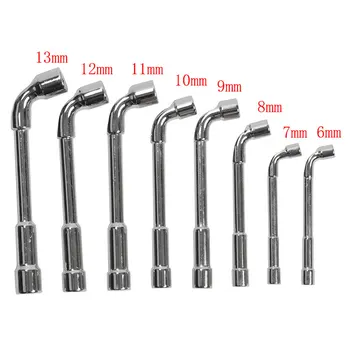 

6-13mm L Type Pipe Perforation Elbow Wrench Double Head Outer Hexagon Sleeves Wrench for Remove Fix Screw Nut