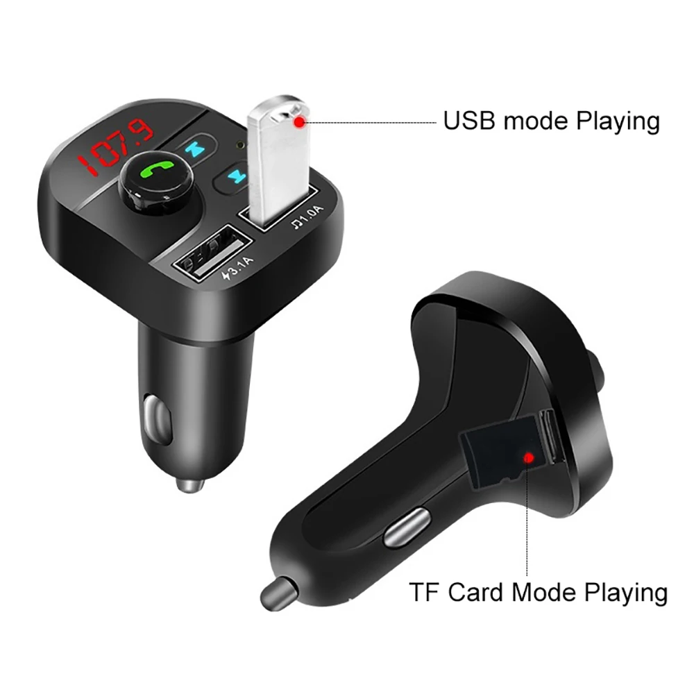 VicTsing автомобильный Bluetooth fm-передатчик беспроводной fm-передатчик двойной USB MP3-плеер Радио USB порт Hands-free