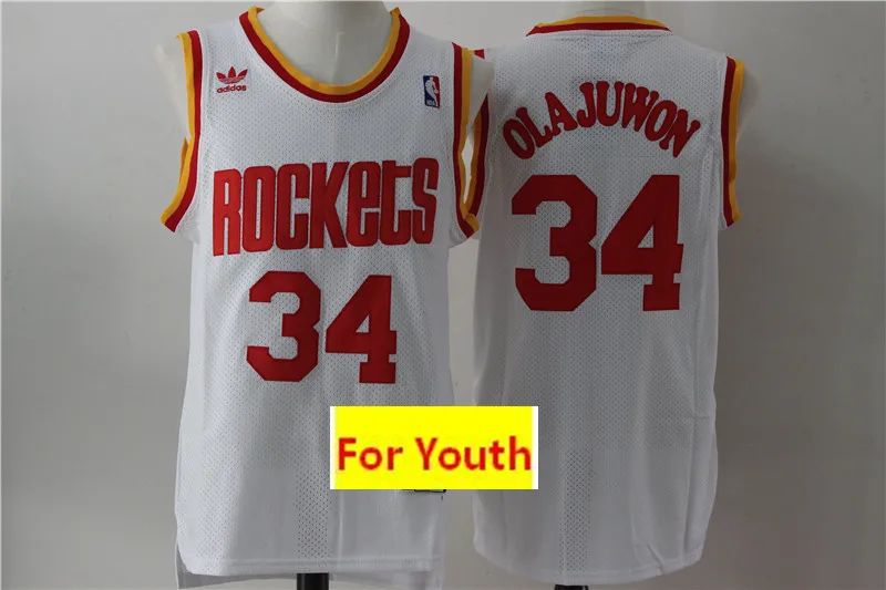 As photo Для молодых людей, набор baskeball Хьюстон Джеймс Харден Уэстбрук Оладжьювон Клайд Дрекслер Шорты Майки - Цвет: As photo