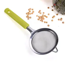 Многофункциональный зеленый кухонный фильтр из нержавеющей стали для соевого молока, ручное сито для муки, яичное масло, кухонные инструменты