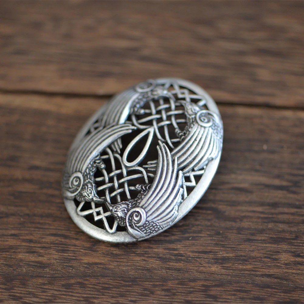 escandinavo oco brosch jóias talismã