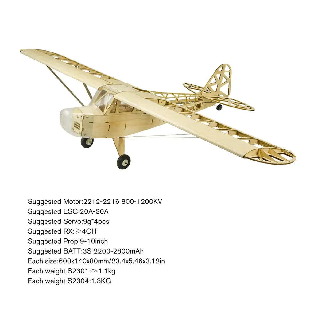 EP J3 CUB Balsa деревянный тренировочный самолет 1 2 м размах крыльев биплан