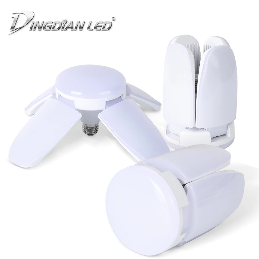 

Fan Blade Led Bulb LED Deformable Lamp E27 48W Garage Light AC85-265V 6500k Fan Light LED Corn Bulb Lamp Home Lighting Bulb