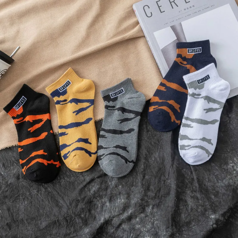 Fast Shipping 2020 New Arrival 5 Pairs Slipper Invisible Letter Women's Short Socks Cotton No Show Socks For Women