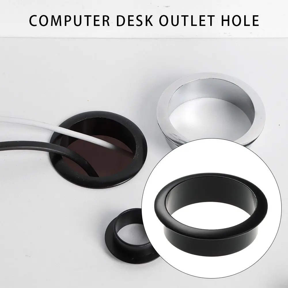 Furniture Hardware Computer Desk Cable Grommets Wire Hole Cover Cabinet Vent Decorative Ring Cable Outlet Port Furniture Hardware Desk Accessories