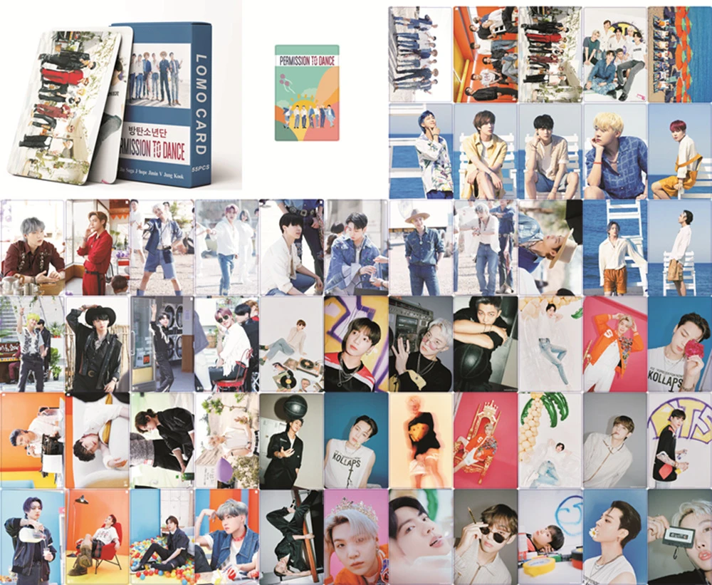 55PCS / Kpop Stray kids NO EASY Lomo Cards ATEEZ TXT TWICE NCT Bangtang Boys TXT ENHYPEN ITZY MAMAMOO Card album idol fan card
