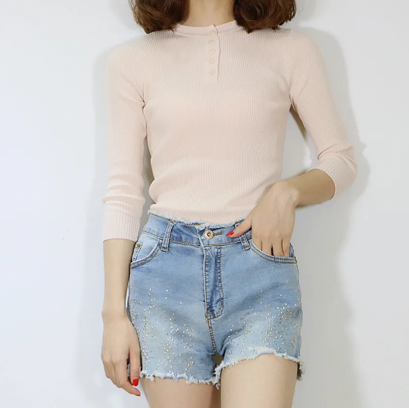 sweater women pullover women sweater Slim fashion knitted 2019 new winter clothes women sweaters patchwork solid pink dropship