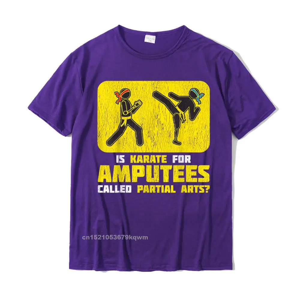 Summer Crewneck T Shirts VALENTINE DAY Tops Tees Short Sleeve High Quality Pure Cotton Simple Style Tops & Tees Design Mens Amputee funny shirt gift idea humor quote Karate joke T-Shirt__3968 purple