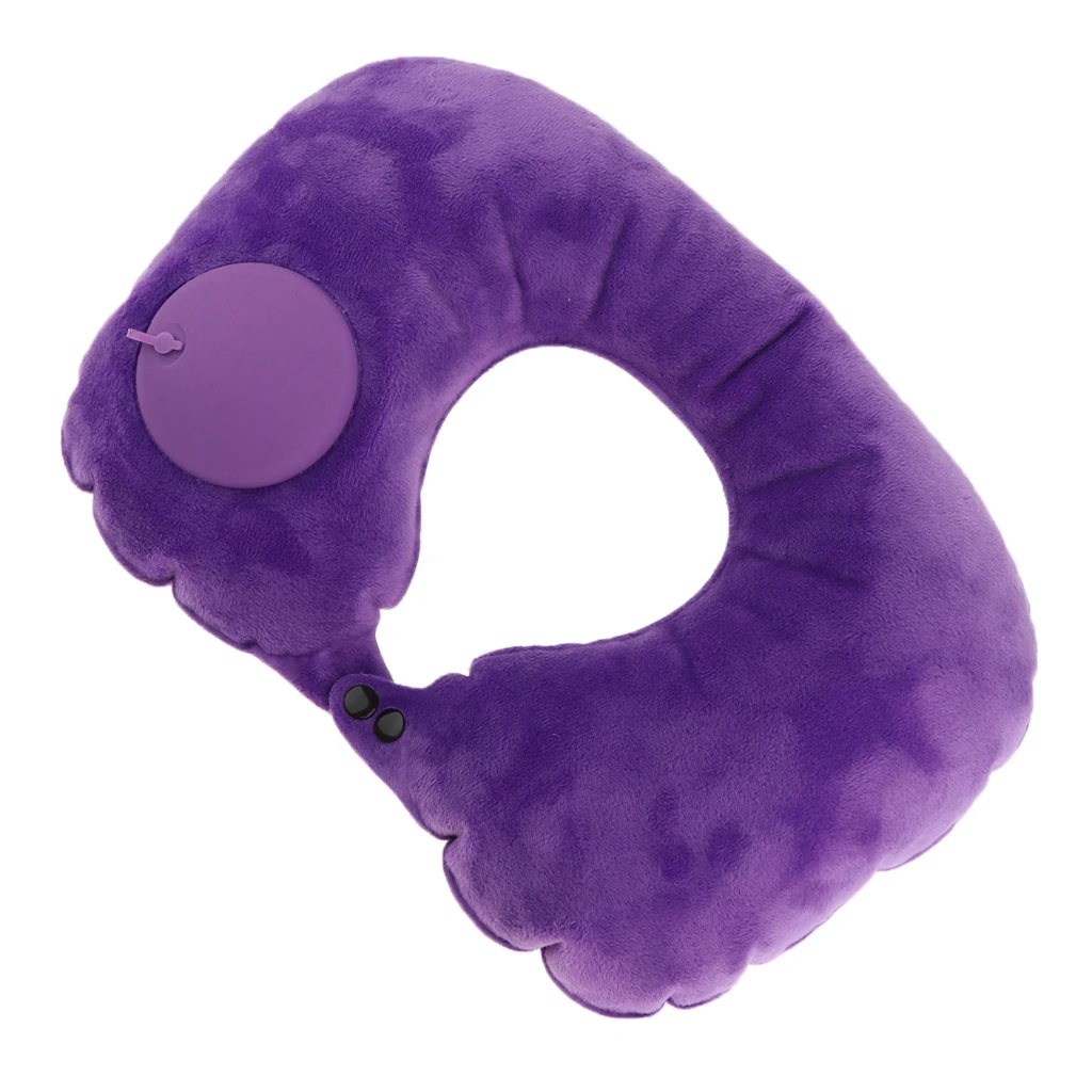 Washable Neck Support Headrest Travel Sleep U Shape Neck Soft Pillow Outdoor Camping Inflatable Pillows Cushion for Men Women