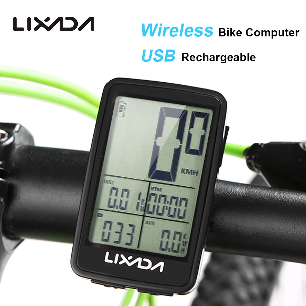 Беспроводной Велосипедный компьютер Lixada USB Перезаряжаемый велосипедный