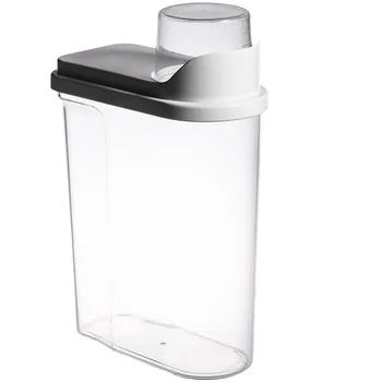

Grains Storage Tank Plastic Storage Jar Sealed Can Food Classification Storage Container Storage Box (White)