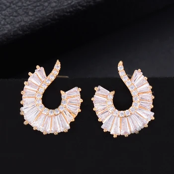 

LARRAURI Women Bridal Wedding Party Attend Dinner Reception Fashion Jewelry Romantic Luxury Blooming Flowers Stud Earrings