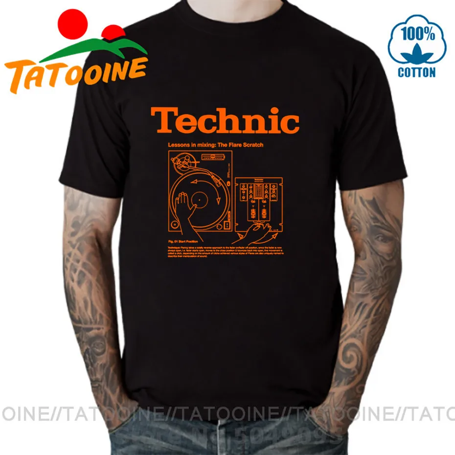 Мужская футболка с надписью Tatooine Deejay beats смешная музыкальным принтом рок-музыкой
