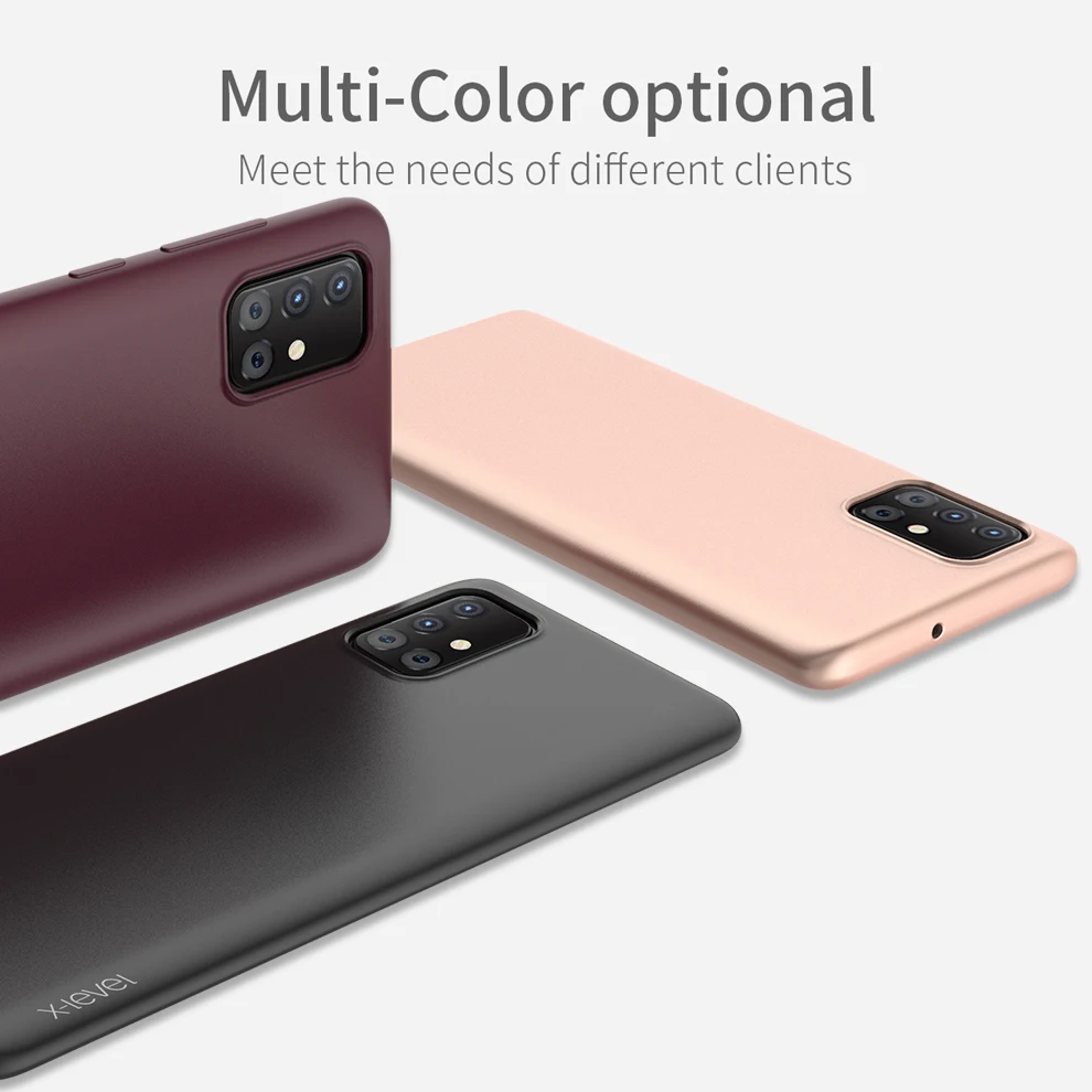 X Level силиконовый чехол для Samsung Galaxy A12 A42 A51 A71 матовый мягкий из силикона и ТПУ