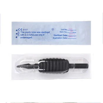 

25mm Disposable Tattoo Gips Silicone Black Grip Tube Combo Rt FT Round Needle Tips Body Art Sterilized for Tattoo Machine Tools