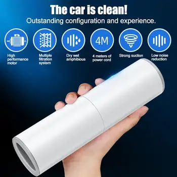 

120W Car Powerful Handheld Mini Vacuum Cleaner Portable Vehicle Dust Catcher Car Dust Collector 12V DC