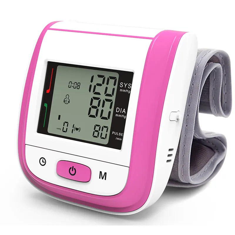 New LED Rechargeable Wrist Blood Pressure Monitor English / Russian /  Portuguese / Spanish Voice Broadcast Tonometer BP Monitor - AliExpress