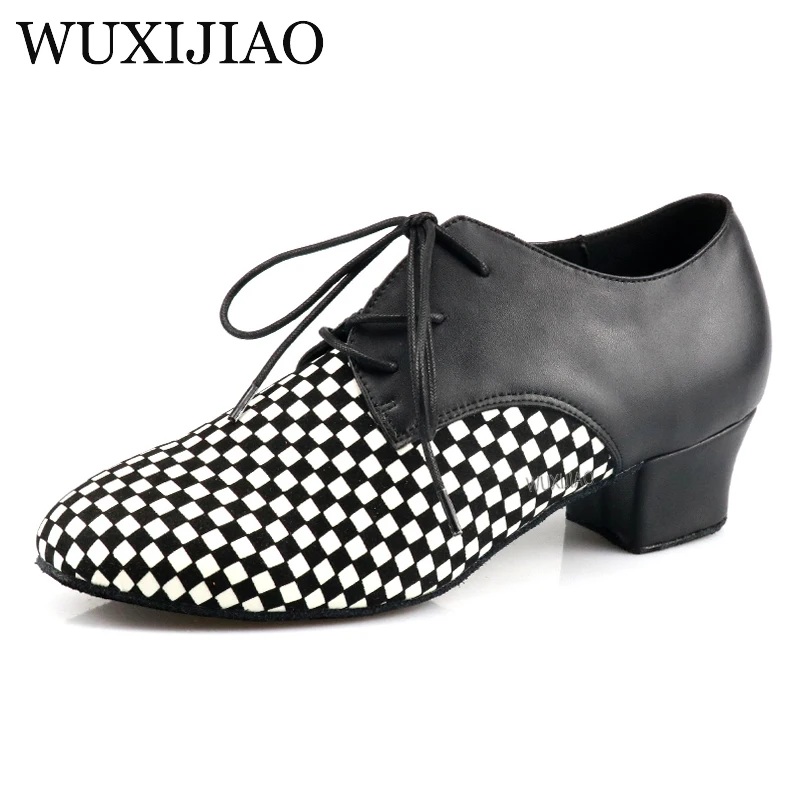 WUXIJIAO Men's PU leather Latin/ modern dance shoes Ballroom dancing shoes Party Square dance shoes