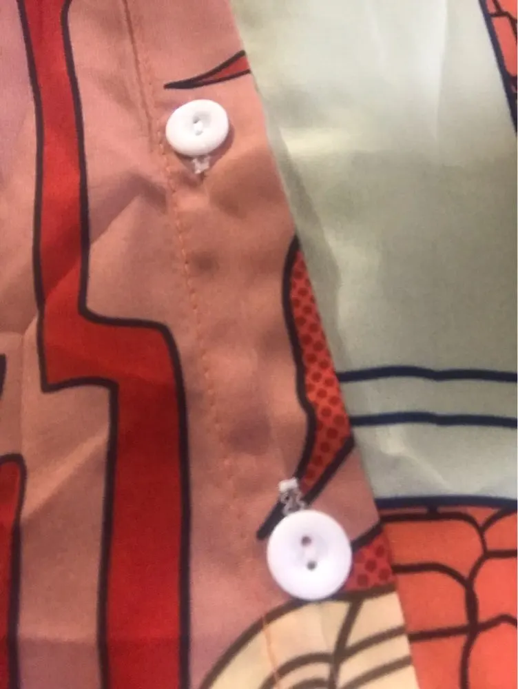 Европейские свободные женские рубашки с абстрактным принтом OL модные качественные однобортные блузки Топы с отложным воротником