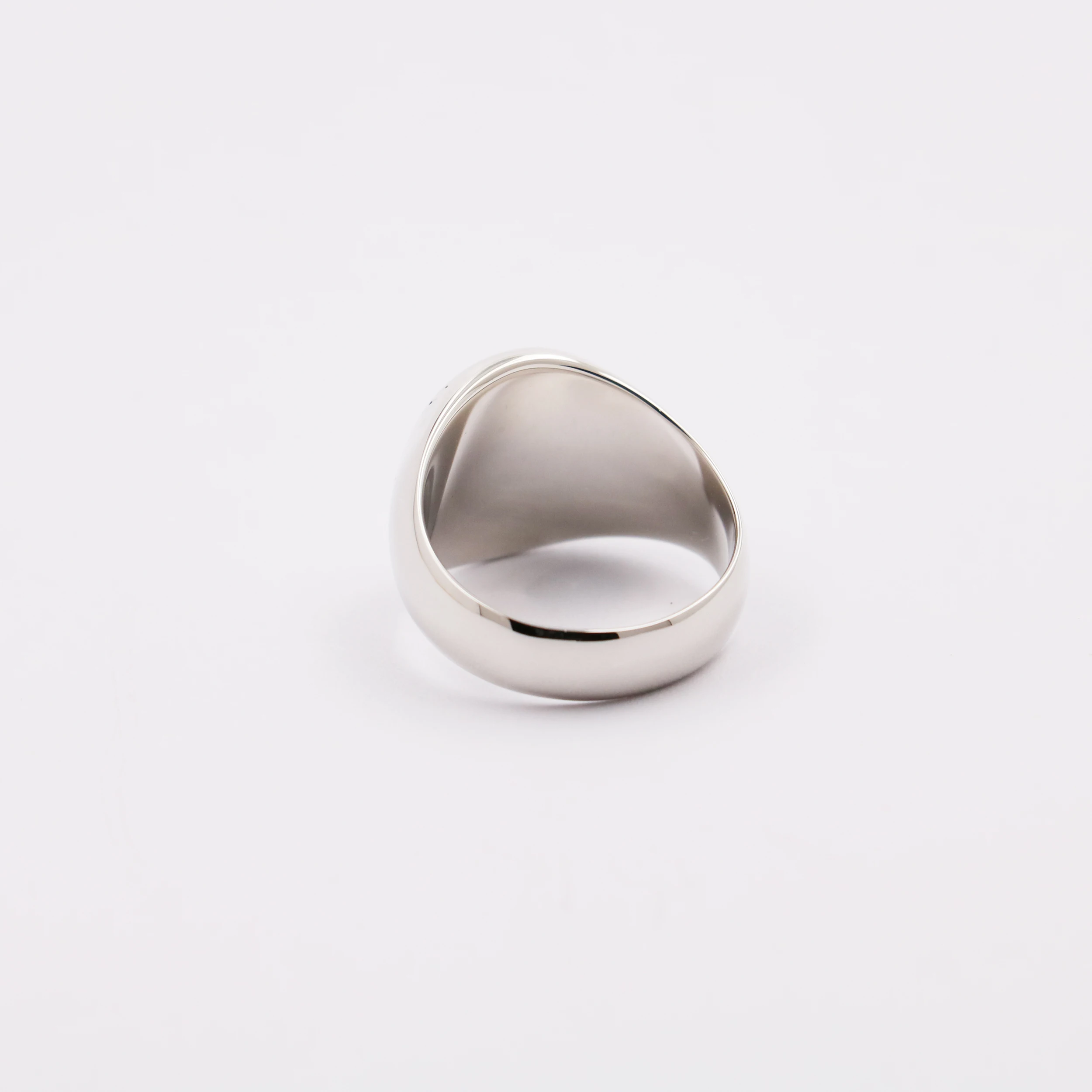 Genuine Sterling Silver Plain Oval Signet Ring