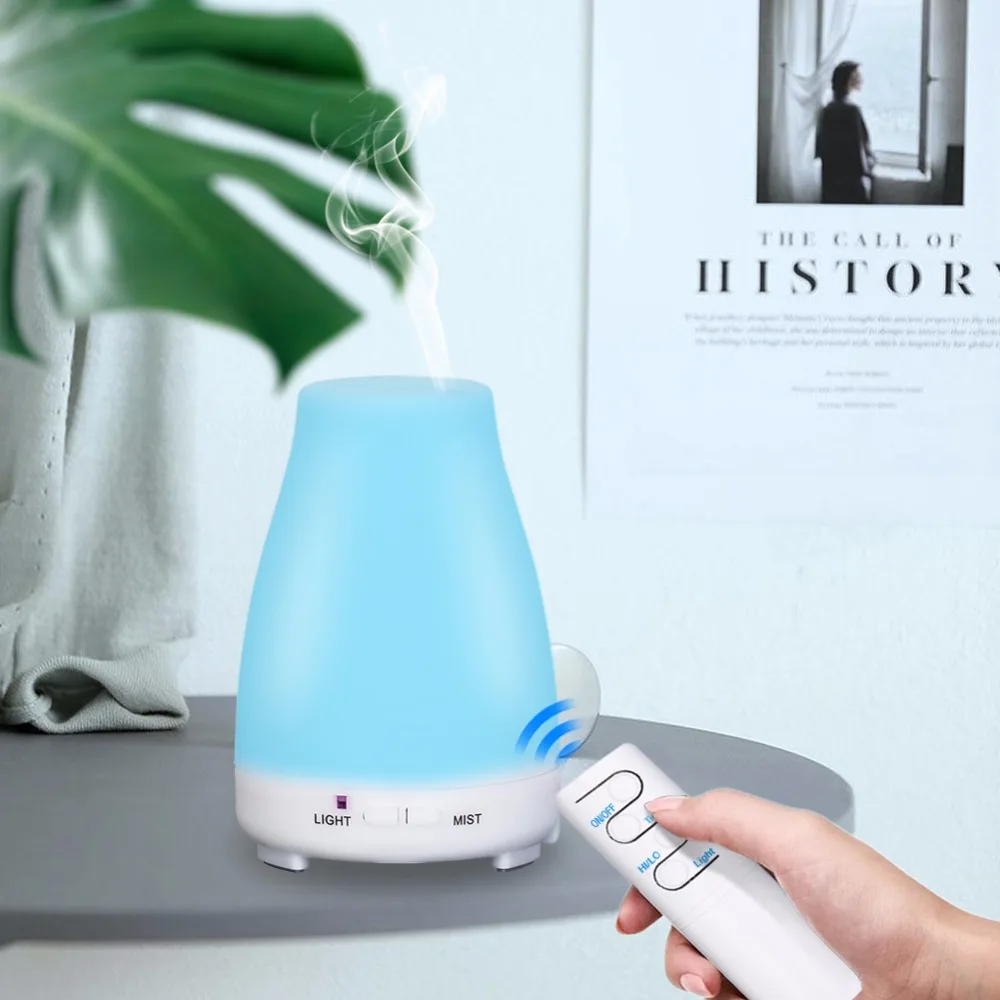 Cena THANKSHARE ultradźwiękowy nawilżacz powietrza pilot zdalnego sterowania zapachowy olejek eteryczny dyfuzor 200ml aromaterapia fajne Mist Maker dla domowe SPA