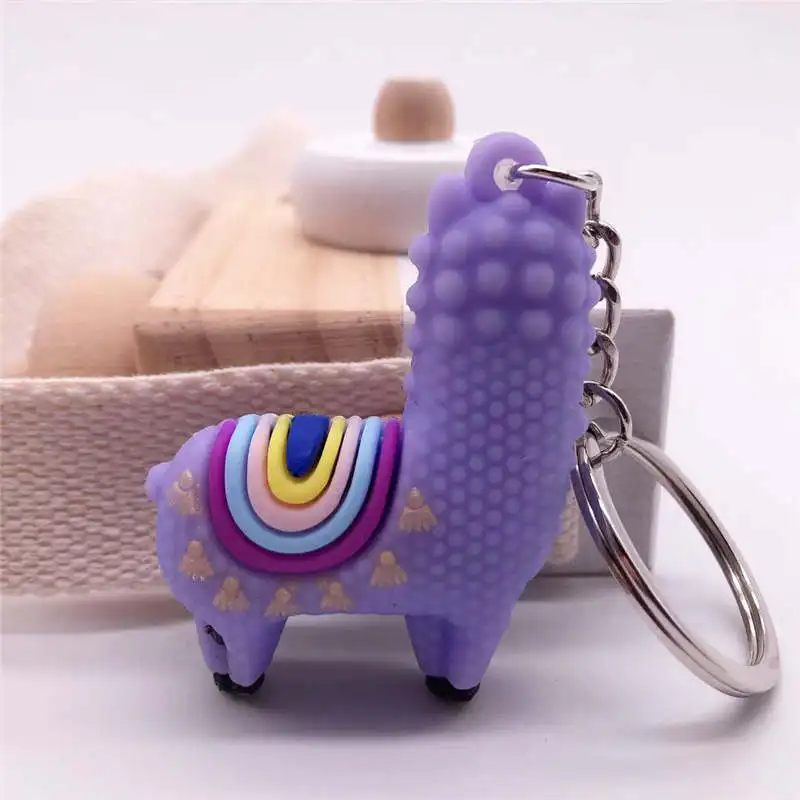 LXJERY 4 цвета милый мультфильм брелок для ключей из альпаки прекрасная цепочка для ключа для женщин очаровательный кулон для сумки брелок подарки ювелирные изделия