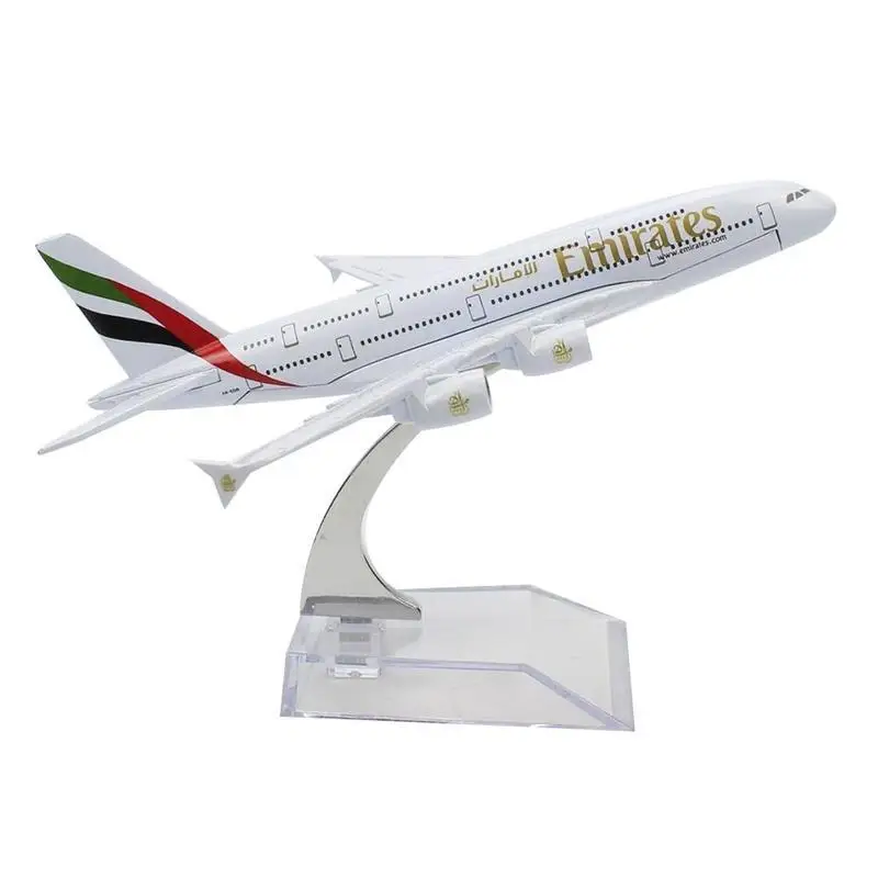 1/160 16 см модель самолета Emirates A380 Airbus металлическая литая модель самолета Модель самолета пластиковая полимерная игрушка самолет детский подарок - Цвет: A