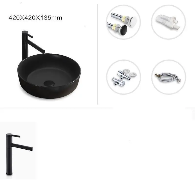 Banyo Waschtisch Salle Bain wastatel Black Da Appoggio Bagno De Mano Pia Para раковина для ванной комнаты Lavabo Cuba Banheiro умывальник