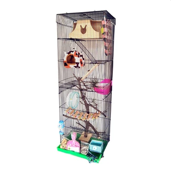 

Three-story dragon cat cage Golden Flower Demon Squirrel Cage Guinea-Rat Big Villa Grand Dragon Cat Standard
