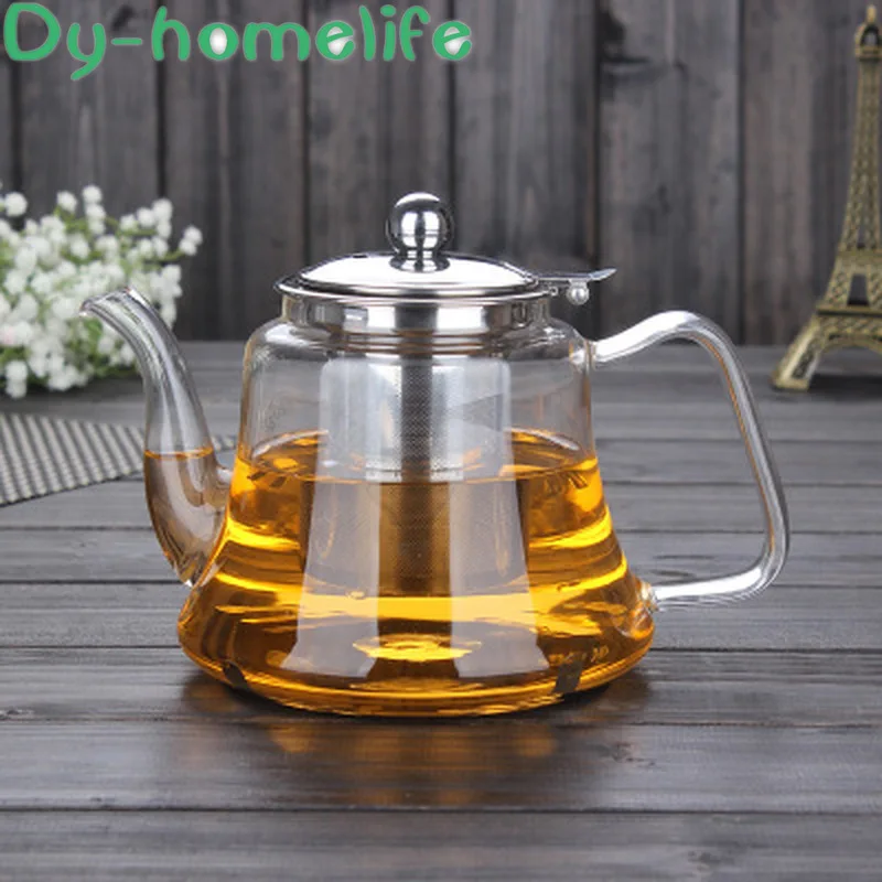 

1000ml Creative Filter High Borosilicate Glass Coffee Teapot Restaurant Household Stainless Steel Base Can Cooker Heat Resistant