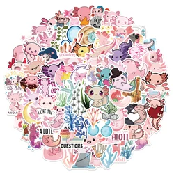 10/30/50/100Pcs Cartoon Axolotl Cute Stickers for Water Bottles Luggage Bicycle Waterproof Laptop Kawaii Sticker Children Toys