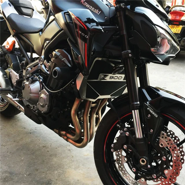 شعار Z900 دراجة نارية المبرد مصبغة الحرس حماية لكاواساكي Z900 2021 Z 900 2017 2018 2019 2020 اكسسوارات أسود أخضر-2