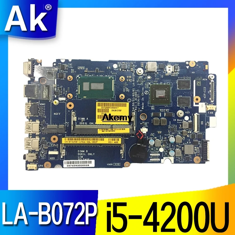 CN-0C8X3V C8X3V для DELL Latitude 3450 3550 Материнская плата ноутбука ZAL50/51/60/61 LA-B072P I5-4210U материнская плата для ноутбука