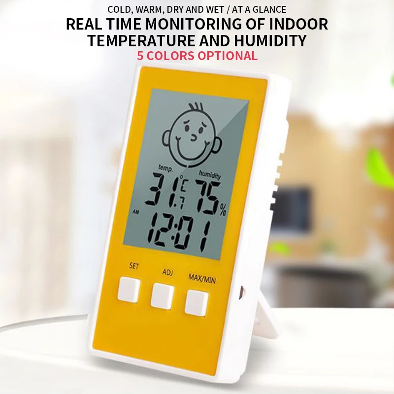 New Digital Thermometer Hygrometer Indoor Outdoor Temperature Humidity Meter C/F LCD Display Sensor Probe Weather Station | Инструменты