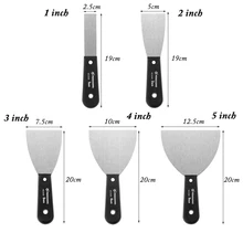 Couteau à mastic, spatule de remplissage, pelle à plâtre, grattoir à papier peint, décoration murale, outil de Construction de peinture en acier inoxydable
