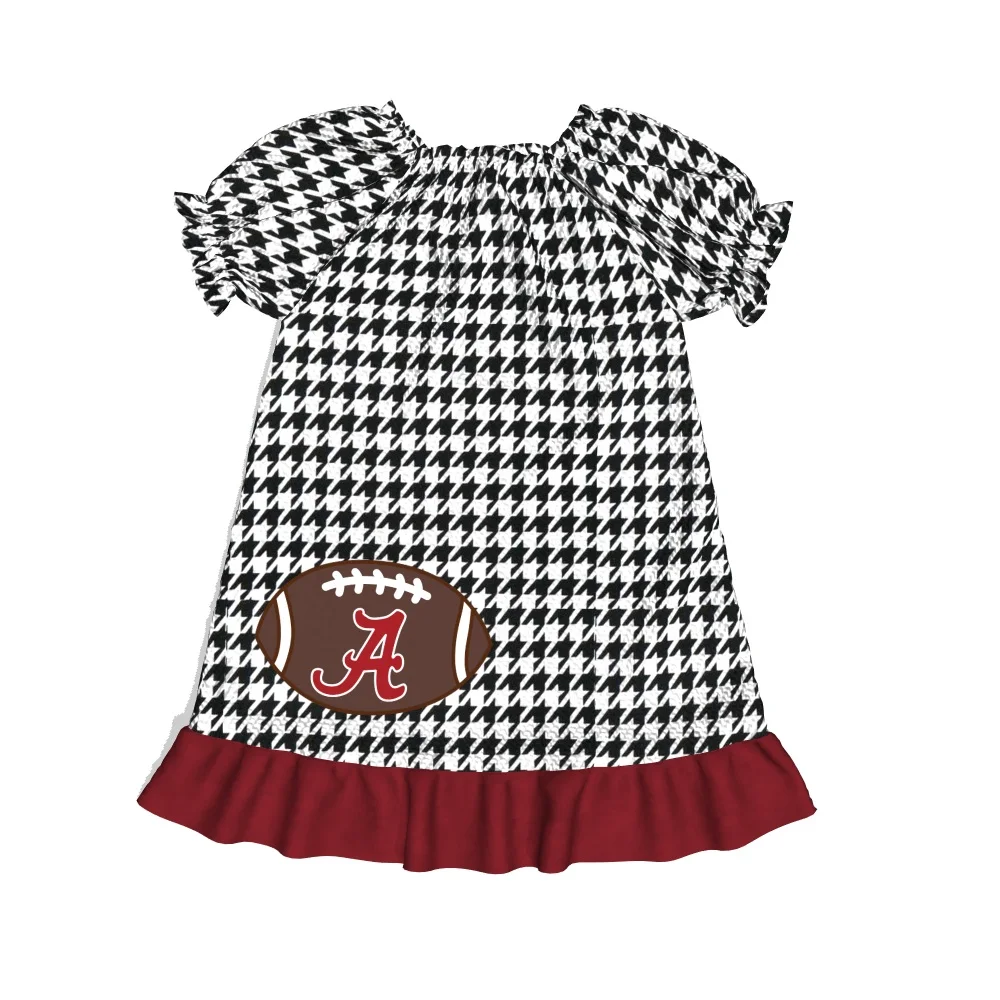 Футбольный сезон, Одежда для новорожденных, штаны с оборками и длинными рукавами для футбола, Alabama, комплект одежды для девочек, 2GK906-840-HY