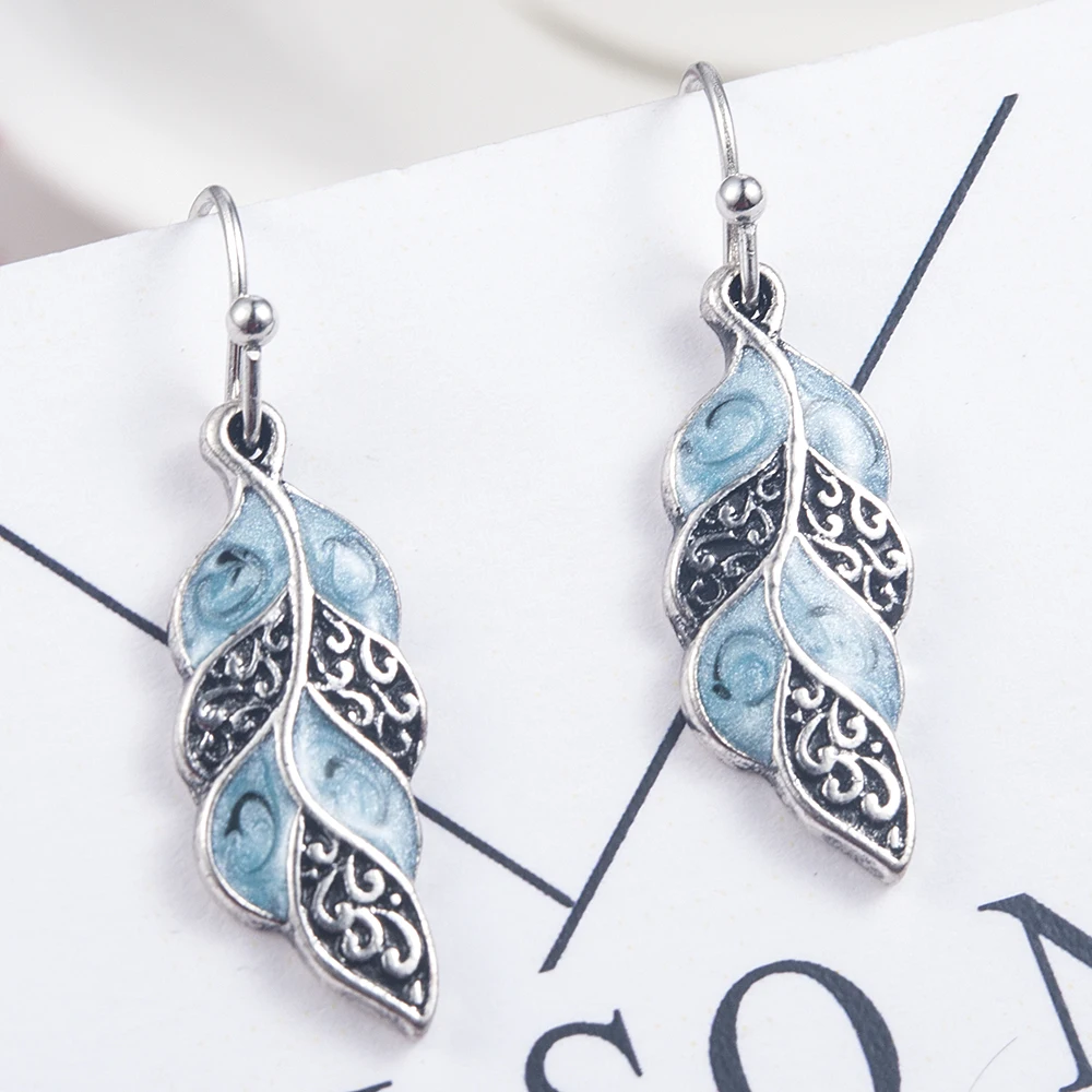 2020 Новая Мода Vintage Opal камень ушной крючок Висячие серьги модное ювелирное изделие