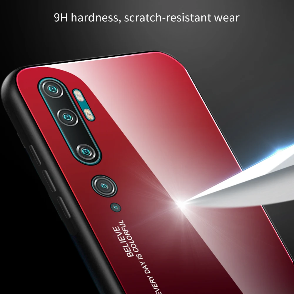 Градиентный чехол из закаленного стекла для Xiaomi Mi CC9 Pro, корпус для Xiaomi Mi Note 10 Pro, чехол для телефона s, защитный чехол
