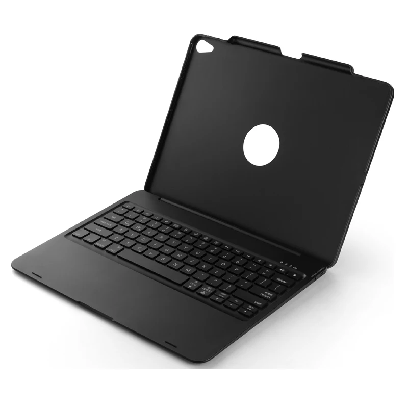 Черный Чехол для ipad pro 12,9, 7 цветов, подсветка, Беспроводная Bluetooth клавиатура, чехол для, ipad pro 12,9, чехол - Цвет: Черный