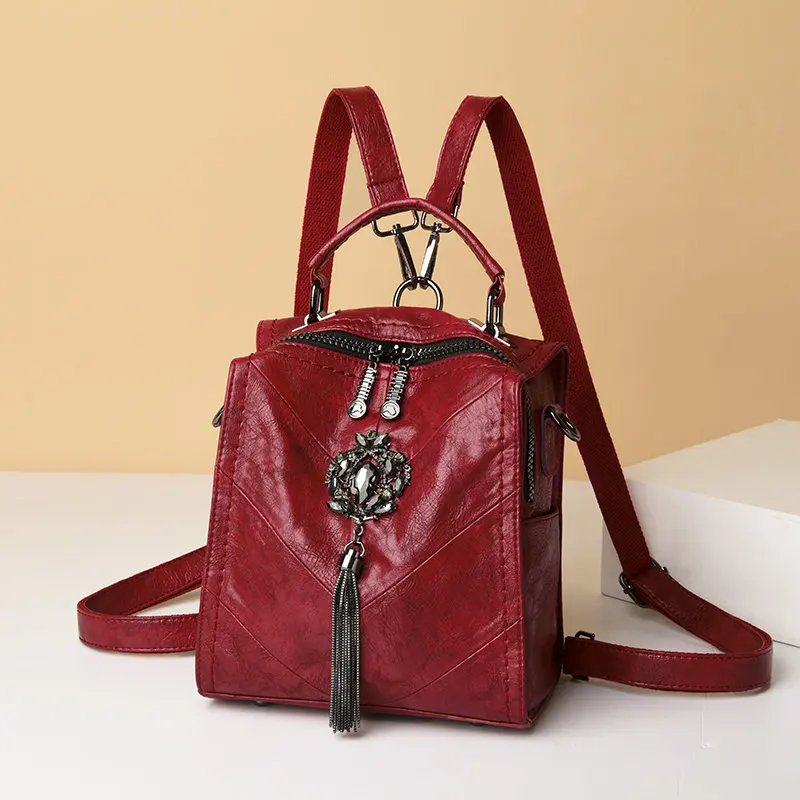 Модный рюкзак с кисточками, женский рюкзак для путешествий, Роскошный дизайнерский рюкзак для девочек, mochila feminina, многофункциональный рюкзак, Sac a Dos