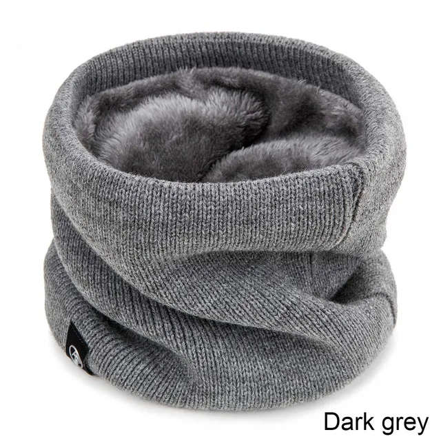 dark grey Evrfelan женский мужской теплый зимний вязаный шарф, толстые эластичные трикотажные шарфы для женщин и мужчин, мягкий шарф плюс бархат, 13 цветов - Цвет: dark grey